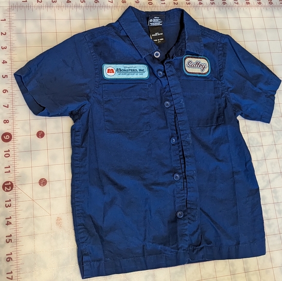Pixar Our Universe BoxLunch Monster's Inc mechanic's shirt boys 4t - Picture 4 of 4